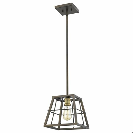 HOMEROOTS 8.5 x 9.5 x 9.5 in. Charley 1-Light Oil-Rubbed Bronze Mini-Pendant 398161